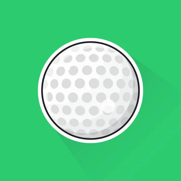 Illustration Vector Golf Ball Flat Design — Stock Vector
