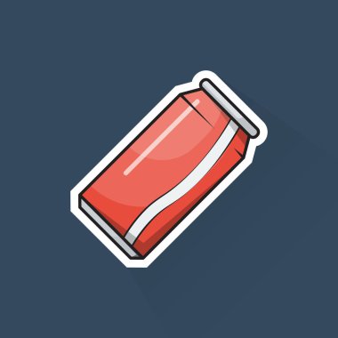 Düz Tasarımda Soda Kutusunun İllüstrasyon Vektörü