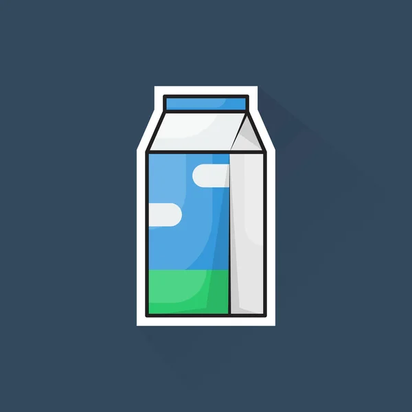 フラットデザインのミルクのイラストベクター — ストックベクタ