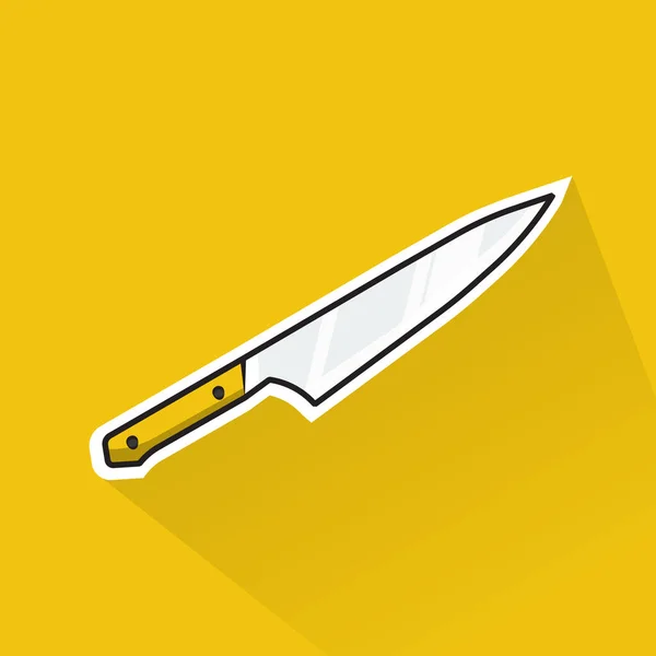 Düz Tasarımda Sarı Bıçak Çizim Vektörü — Stok Vektör
