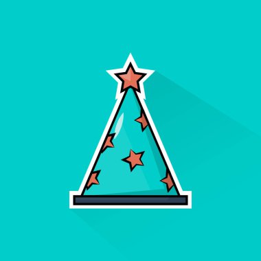 Yeşil Parti Şapkasının Düz Tasarım Vektörü