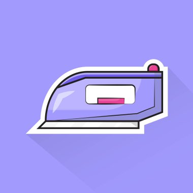 Düz Tasarımda Mor Demir Çizim Vektörü