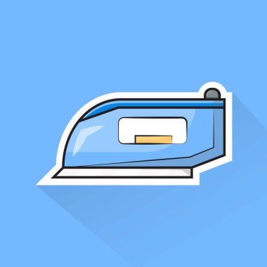 Düz Tasarım 'da Mavi Demir Çizim Vektörü