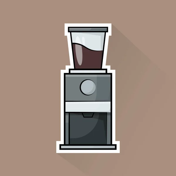 Düz Tasarımda Kahve Öğütücüsünün Görüntü Vektörü — Stok Vektör