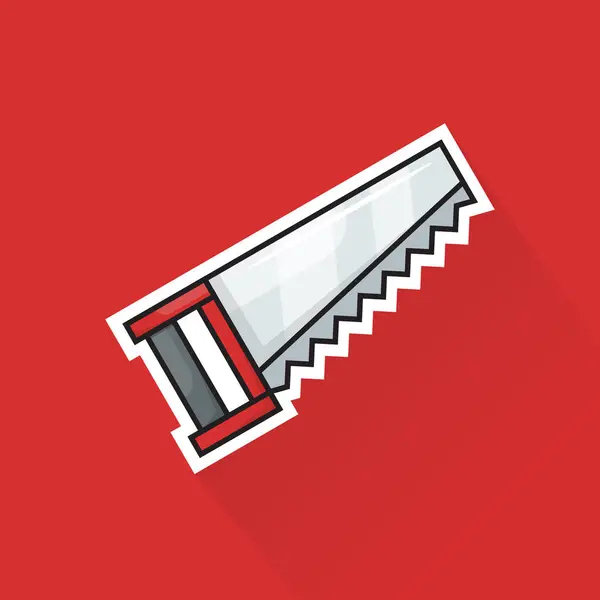 Ілюстрація Вектор Червоної Ножівки Плоскому Дизайні — стоковий вектор
