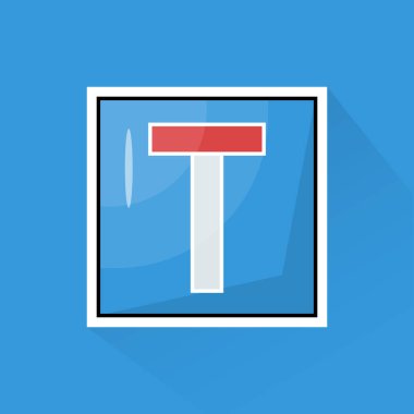 Düz Tasarımda Çıkmaz Yol İşaretinin Çizim Vektörü