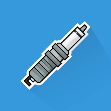 Düz Tasarımda Buji İllüstrasyonu