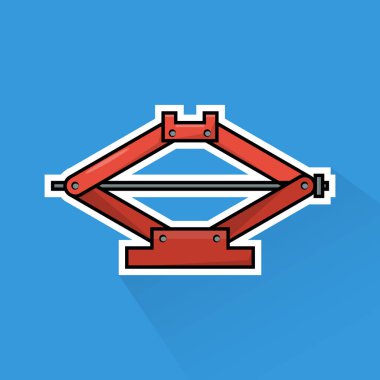 Düz Tasarımlı Araba Jack 'in İllüstrasyonu