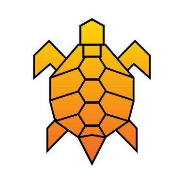 Minimalist kaplumbağa logo vektör çizgileri 