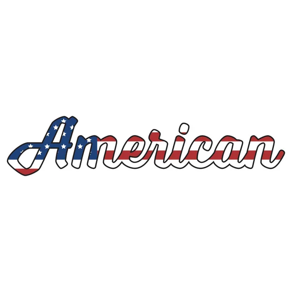 Amérique Texte Américain Vecteur Logo Icon Illustrstion — Image vectorielle
