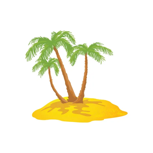 Logo Del Vettore Palm Tree Icon — Vettoriale Stock