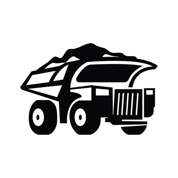 Dump Truck Silhouette Vector Design — Stock Vector