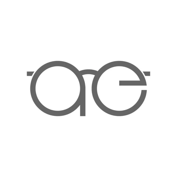 Glasögon Kontur Logotyp Vektor — Stock vektor