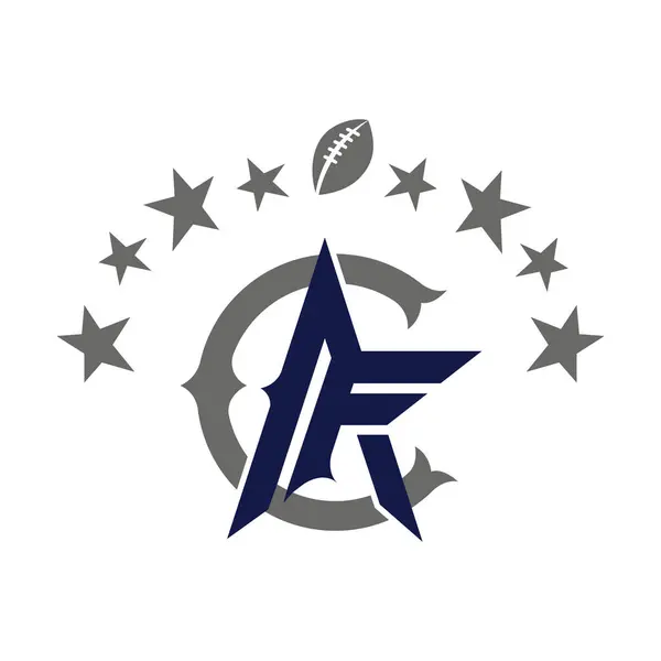 Caf Logo Acf Logo Monogram — Vettoriale Stock