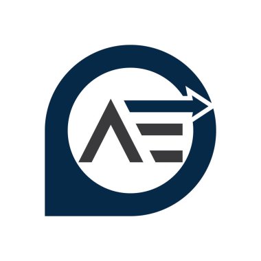 AE A E harfi logo tasarımı