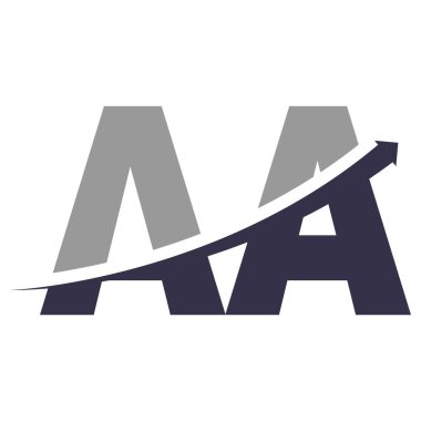 ilk alfabede AA logo tasarımı