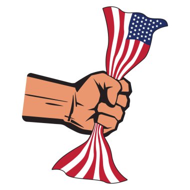 Bayrak yumruk gücü logosu