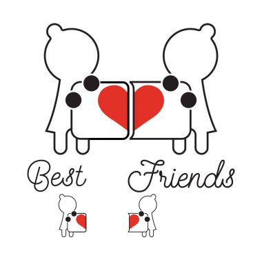 En iyi arkadaşlar, tişört tasarımını severler.