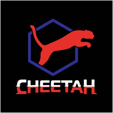 Çita logo ikonu vektör illüstrasyonu