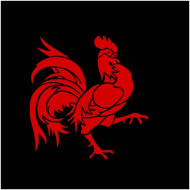 cock logo tasarımı vektör çizimi