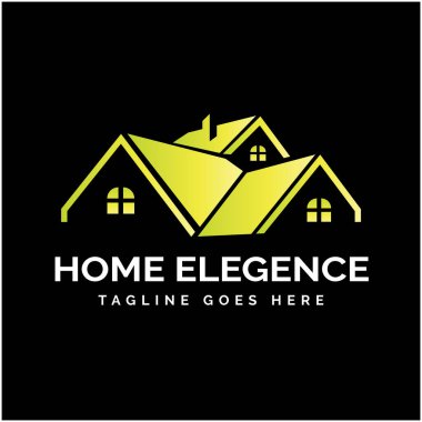 ev logo tasarımı ikon vektörü