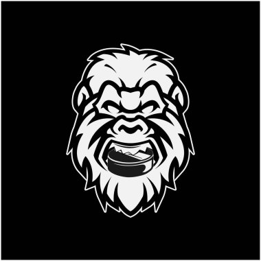 sasquatch logo tasarımı ikon vektörü