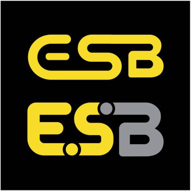 esb baş harfleri logo tasarımı simgesi