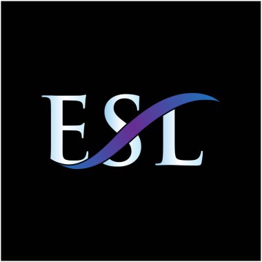 esl logo tasarımı ikon vektörü