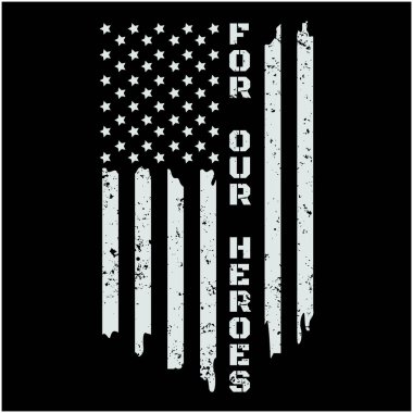 american flag logo design illustration