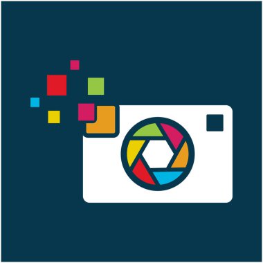 dijital kamera logo tasarımı simgesi 
