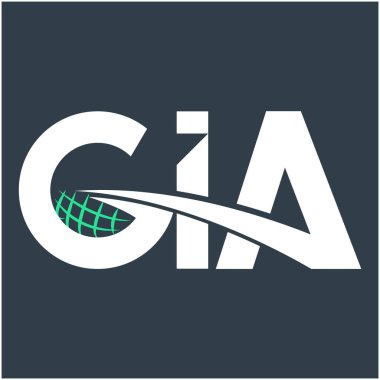 gia baş harfleri logo tasarımı vektörü