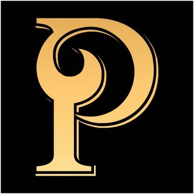 p son logo tasarım simgesi 