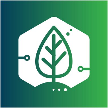 Yaprak logo tasarımı ikon vektörü