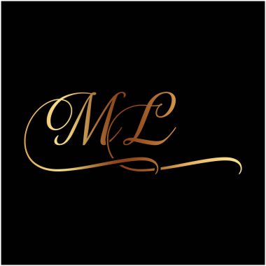 ML son logo tasarım simgesi 