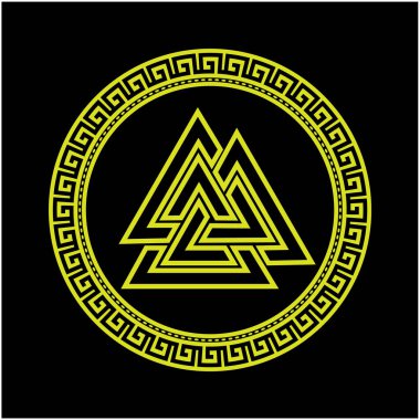 Viking üçgen logo tasarımı simgesi 