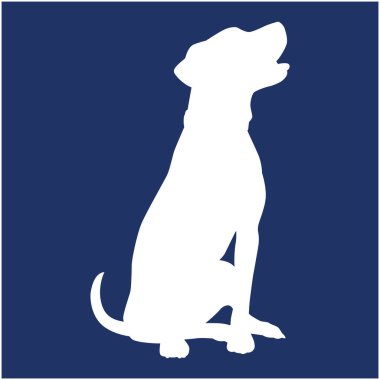 köpek logosu tasarımı ikon vektörü