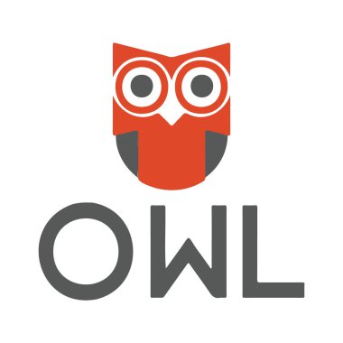 Baykuş logo tasarımı ikon vektörü