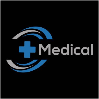 Tıbbi haç yaratıcı çizgi logosu