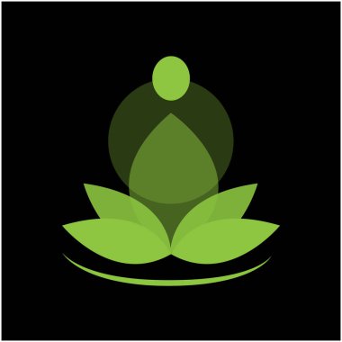 Nilüfer çiçekli barışçıl logo