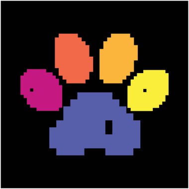 piksel pençe inanılmaz hayvan logosu