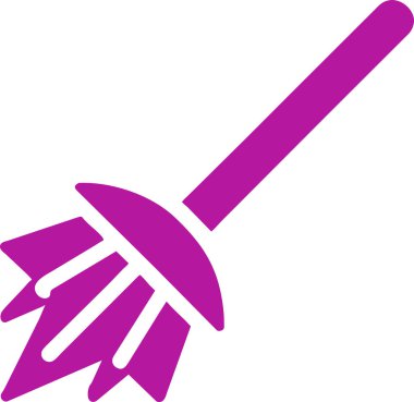 Cadılar Bayramı cadı süpürgesi vektör klipsi resim simgesi