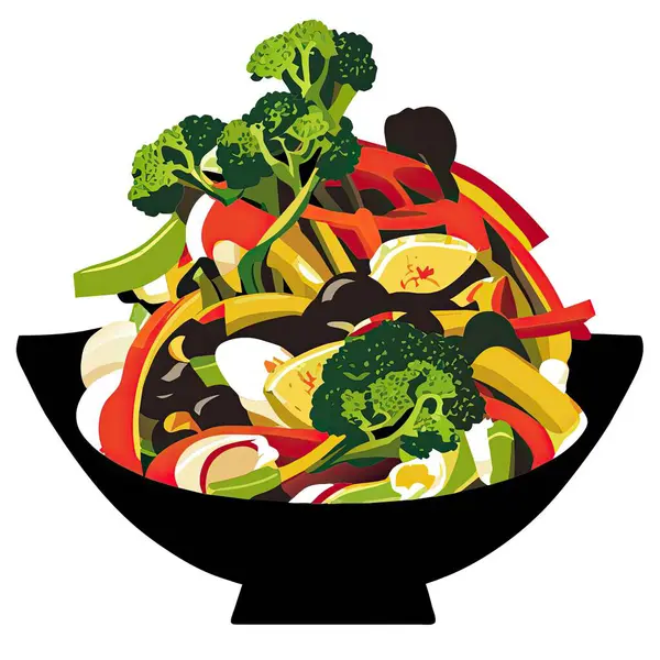 Egészséges Vegetáriánus Menü Illusztrációja Vegetáriánus Kultúra Számára — Stock Vector