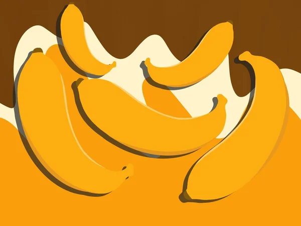 Les Bananes Jaunes Sont Délicieuses Super Mignonnes Porter — Photo
