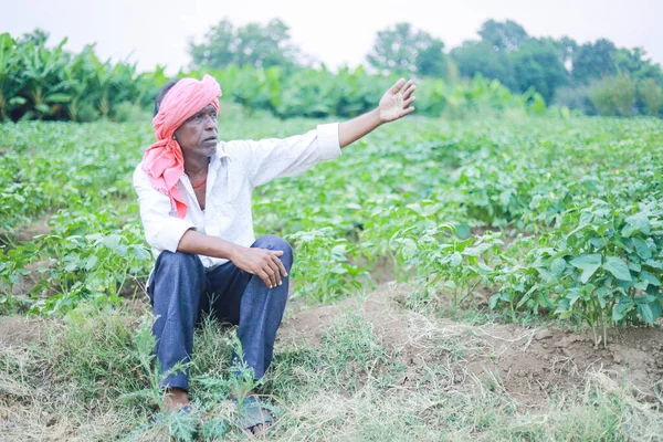 Сільське Господарство Кореї Щасливий Індійський Фермер Бідний Фермер — стокове фото