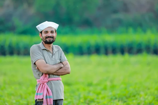 Maharashtra look farmer, happy farmer standing in Cwopea farm