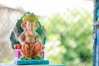 Hindistan 'daki Ganapati Festivali için Ganesh' in putları..