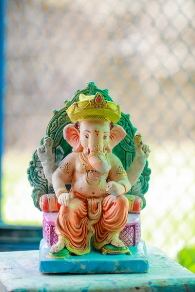Indisk Lord Ganesha Statue Idoler Lord Ganesh Kommende Ganha Festival – stockfoto