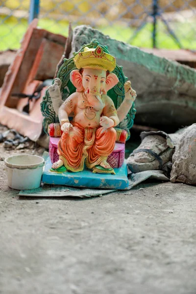 Indiske Lord Ganesha Statue Idoler Lord Ganesh Kommende Ganapati Festival - Stock-foto