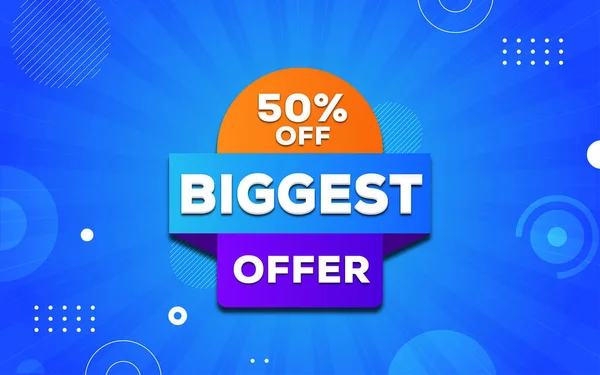 Biggest Offer Banner Editable Text Effect — Stock Vector