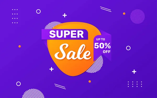 Super Sale Banner Sablon Szerkeszthető Szöveges Effektussal — Stock Vector